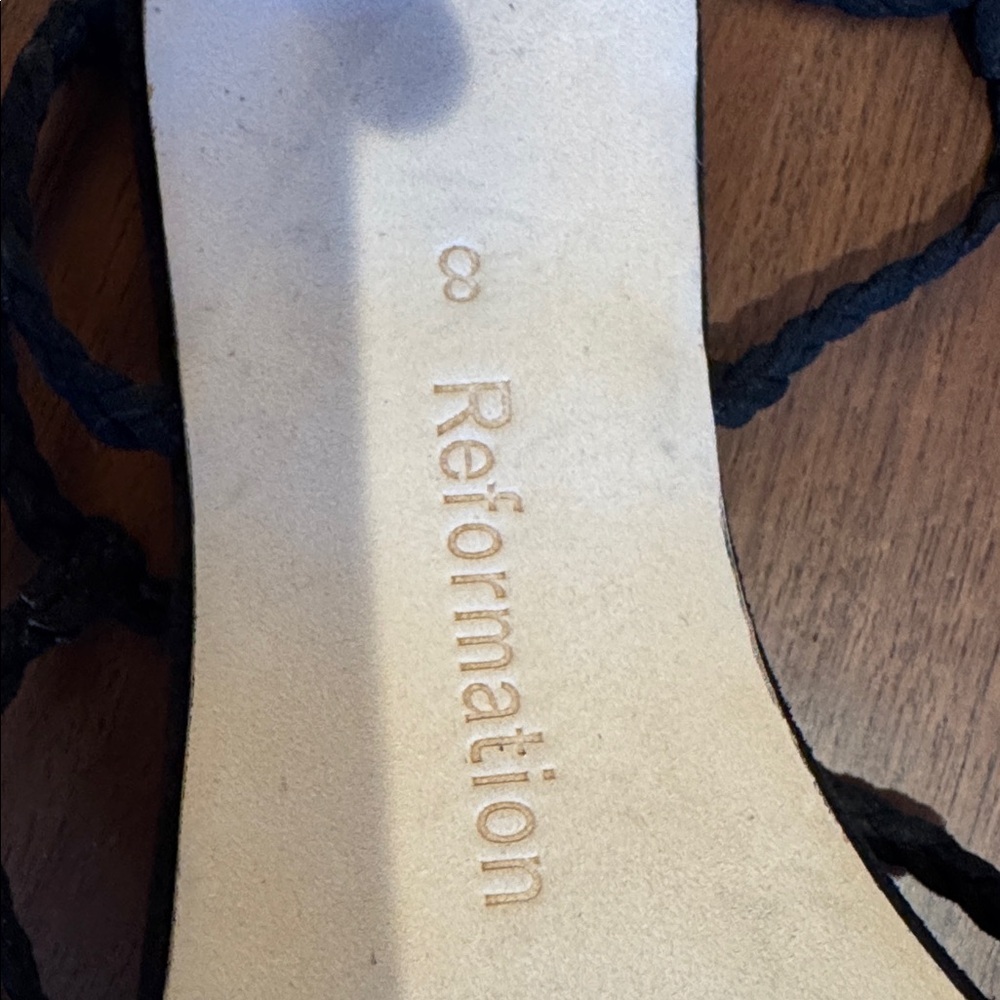 NEW! Reformation Porto Sandal Black US 8 - Picture 9 of 9